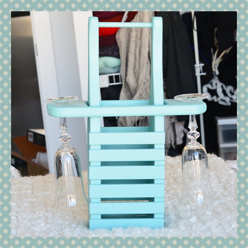 Solid Wood Wine Caddy